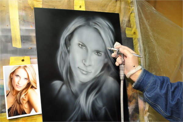 人物画モノクロ描き方