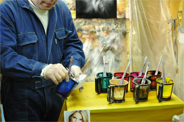 人物画カラー塗料作り方